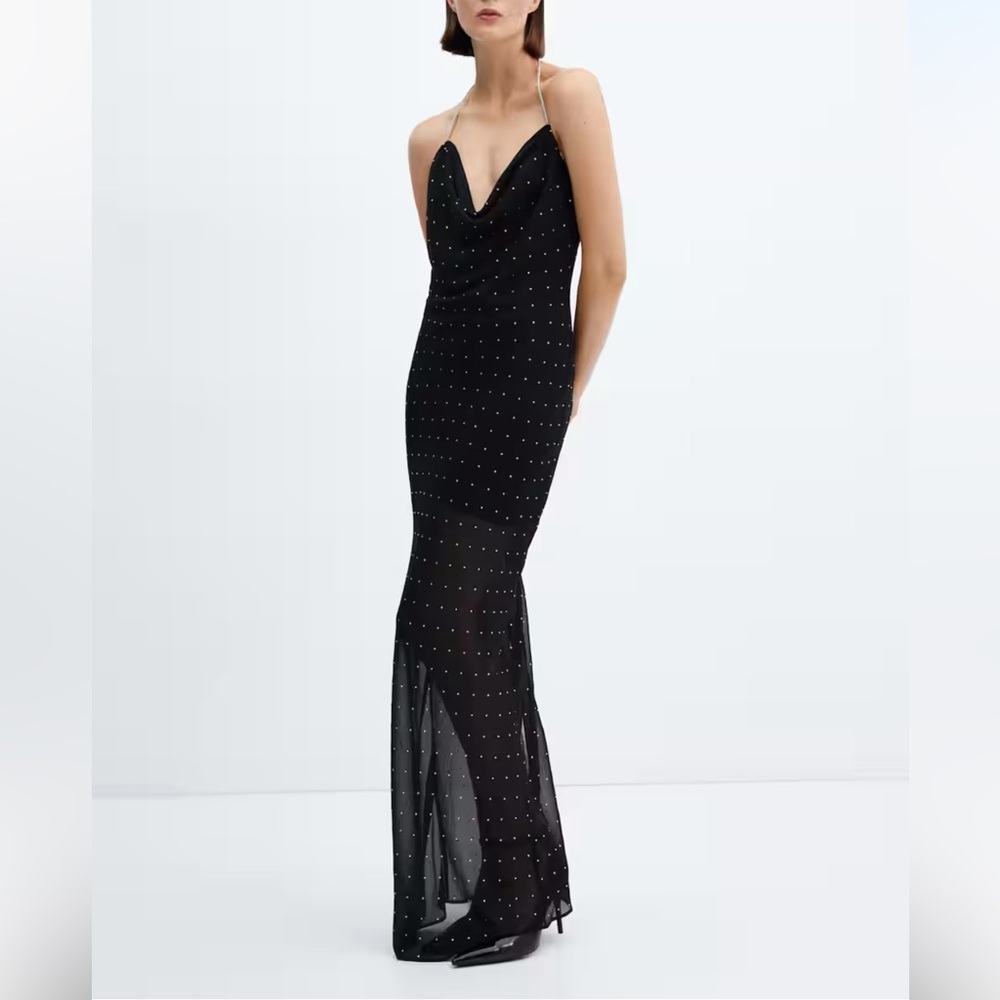 NWT: Mango Rhinestone Slip Dress
